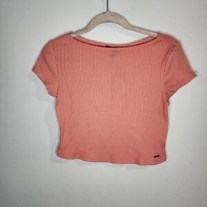 NWT n:PHILANTHROPY Coral Short Sleeve Boatneck Ribbed Women Small Adika Top